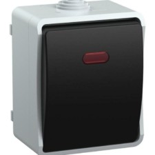 Выключатель 1кл. ОП Форс 10А IP54 ВС20-1-1-ФСр с индикацией сер. IEK EVS11-K03-10-54-DC