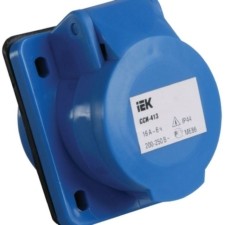 Розетка встраиваемая 16А 2P+E 220В IP44 ССИ-413 IEK PSR41-016-3