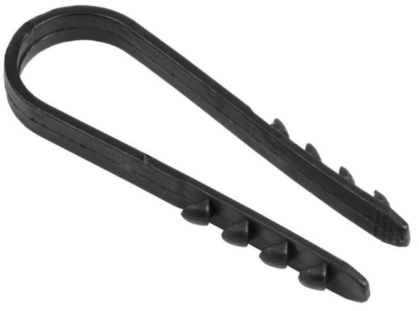 Дюбель-хомут 11×18мм чёрный нейлон 100 шт/уп IEK UHH36-11-18-100