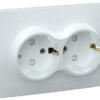 Розетка 2-м СП Кварта РСш-3-КБ 16А IP20 с/з защ. шторки бел. IEK ERK21-K01-16-DM