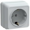 Розетка 1-м ОП Октава РСш20-3-ОБ 16А IP20 с/з защ. шторки бел. IEK ERO14-K01-16-DC