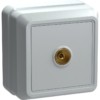 Розетка телевизионная ТВ 1-м ОП Октава РТВ20-ОБ IP20 бел. IEK EAO10-K01-DC