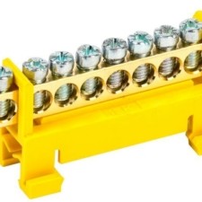 Шина PE “земля” на DIN-изол. “Стойка” ШНИ 6х9-10-С-Ж IEK YNN10-69-10P-K05