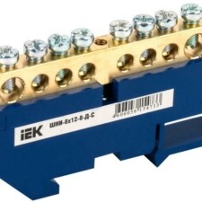 Шина нулевая на DIN-изол. ШНИ 8х12-8-Д-С IEK YNN10-812-8D-K07