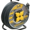 Удлинитель силовой на метал. катушке 4х50м с/з 16А IP44 Professional УК50 КГ 3х1.5 термозащита IEK WKP16-16-04-50-44