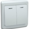Выключатель 2-кл. СП Вега 10А IP20 ВС10-2-1-ВБ с индикацией бел. IEK EVV21-K01-10-DM