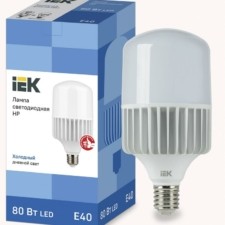 Лампа СДЛ HP 80Вт 230В 6500К E40 IEK LLE-HP-80-230-65-E40
