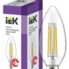 Лампа СДЛ филаментная 360° 7Вт C35 свеча прозрачная 4000К нейтр. бел. E14 230В IEK LLF-C35-7-230-40-E14-CL