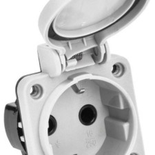 Розетка панельная MAGNUM 2P+PE 16А IP54 РП13-3 с защ. крышкой с/з сер. IEK PSN71-016-3-2-54-K03