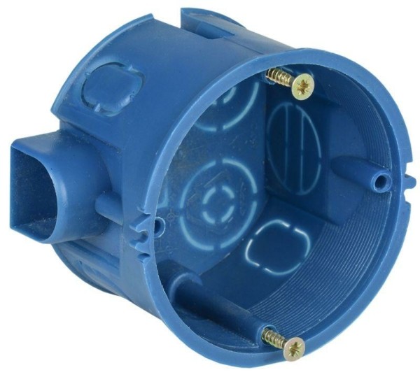 Коробка КМЭУ С3 d68x45 для твердых стен с саморезами и стык. узлами IEK UKT10-068-045-000-A-S-UO