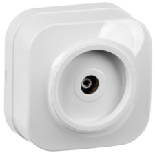 Розетка телевизионная ТВ 1-м ОП Glory РТВ20-ХБ бел. IEK EAH10-K01