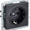 Розетка BRITE РС14-1-0-БрЧ 16А с/з защ. шторки черн. IEK BR-R14-16-K02
