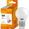 Лампа СДЛ ECO G45 7Вт шар 3000К тепл. бел. E27 630Лм 230-240В IEK LLE-G45-7-230-30-E27