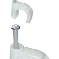 Скоба крепежная круглая 7мм пластик. (уп.100шт) IEK USK11-07-100