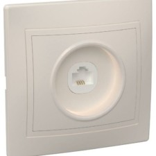 Розетка ТФ 1-м СП Кварта РТ10-ККм IP20 крем. IEK ETK10-K33-DM