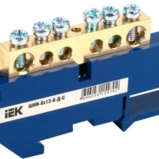 Шина нулевая на DIN-изол. ШНИ-8х12-6-Д-С IEK YNN10-812-6D-K07