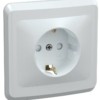 Розетка 1-м СП Вега РСш10-3-ВБ с/з контактом и защ. штор 16А бел. IEK ERV14-K01-16-DM