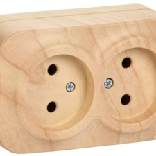 Розетка 2-м ОП GLORY РС22-2-ХС 10А сосна IEK ERH20-K34-10