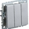 Выключатель 3-кл. СП BRITE ВС10-3-0-БрА 10А алюм. IEK BR-V30-0-10-K47