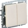 Выключатель 2-кл. СП BRITE ВС10-2-0-БрКр 10А беж. IEK BR-V20-0-10-K10