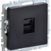 Розетка ПК СП RJ45 кат.5E BRITE РК10-БрЧ черн. IEK BR-K10-1-K02