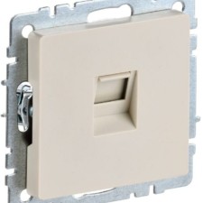Розетка ПК СП RJ45 кат.5E BRITE РК10-БрКр беж. IEK BR-K10-1-K10