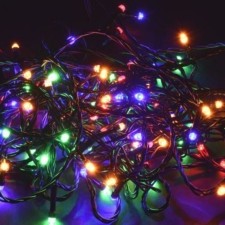 Гирлянда “Нить” 10м 100LED RGB IP20 провод зел. 230В с контроллером 8 режимов IEK LGDB110-3-100-10-G-S-20