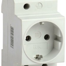 Розетка силовая РАр10-3-ОП с/з на DIN-рейку IEK MRD10-16