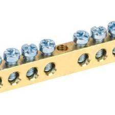 Шина PEN “земля-ноль” 6х9мм 14/1 (14групп/крепеж по центру) IEK YNN10-14-100