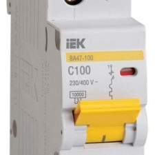 Выключатель автоматический модульный 1п C 100А 10кА ВА47-100 IEK MVA40-1-100-C