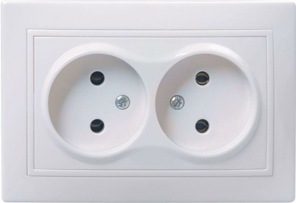 Розетка 2-м СП Кварта 10А IP20 бел. IEK ERK23-K01-10-DM
