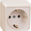 Розетка 1-м ОП Октава РС20-3-ОКм 16А IP20 с/з крем. IEK ERO11-K33-16-DC