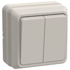 Выключатель 2-кл. ОП Октава 10А IP20 ВС20-2-0-ОКм крем. IEK EVO20-K33-10-DC
