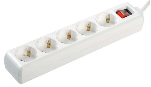 Удлинитель сетевой 5х5м с/з 16А IP20 У05К 2P+PE 250В 3х1 с выкл. IEK WYP10-16-05-05-ZK-N