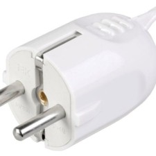 Вилка угловая ВПу12-01-Ст разборная с заземл. с кольцом 16А бел. IEK EVP12-16-01-K01