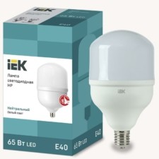 Лампа СДЛ HP 65Вт 4000К нейтр. бел. E40 230В IEK LLE-HP-65-230-40-E40