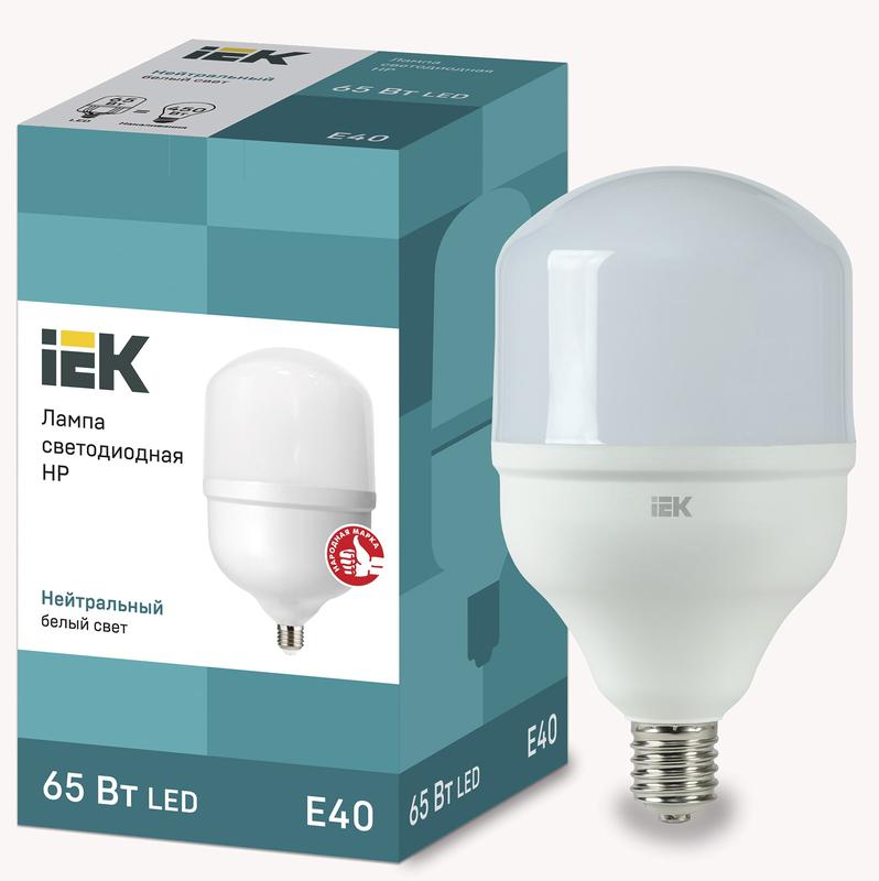 Лампа СДЛ HP 65Вт 4000К нейтр. бел. E40 230В IEK LLE-HP-65-230-40-E40