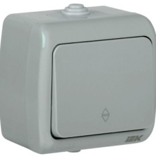 Переключатель 1-кл. ОП проходной 1п Aquatic 10А IP54 ВС-20-1-2-А сер. IEK EVA-K03-10-54