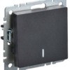 Выключатель 1кл. СП BRITE ВС10-1-1-БрЧ 10А с инд. черн. IEK BR-V10-1-10-K02