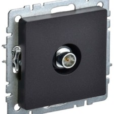 Розетка телевизионная оконечная ТВ СП Brite РТВ11-0-БрЧ черн. IEK BR-A10-O-K02