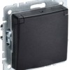 Розетка BRITE РСбш10-3-44-БрЧ 16А IP44 с/з защ. шторки с крышкой черн. IEK BR-R16-16-44-K02