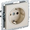 Розетка BRITE РС11-1-0-БрКр 16А с/з беж. IEK BR-R11-16-K10