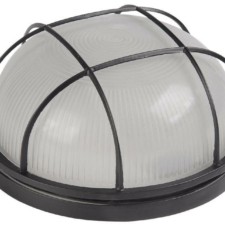 Светильник НПП 1302 60Вт E27 IP54 черн. круг с решеткой IEK LNPP0-1302-1-060-K02