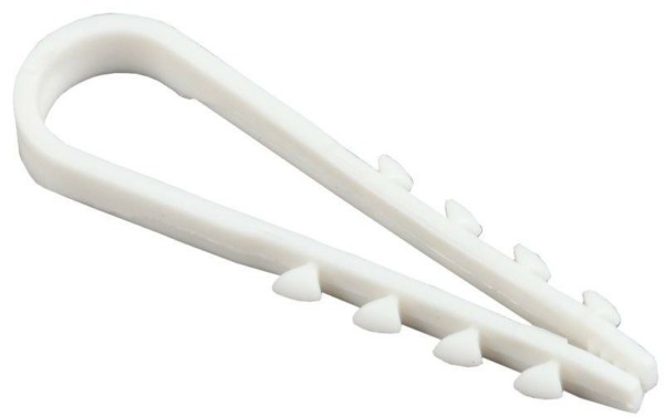 Дюбель-хомут 5×10мм белый нейлон 100 шт/уп IEK UHH35-5-10-100