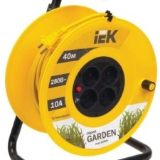 Удлинитель силовой на катушке 4х40м б/з 10А IP20 Garden УК40 2х1 термозащита IEK WKP23-10-04-40