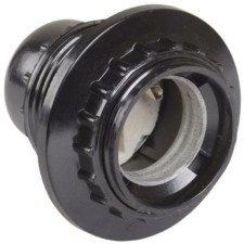 Патрон E27 Пкб27-04-К11 с кольцом карболит. чёрный IEK EPK11-04-02-K01