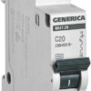 Выключатель автоматический модульный 1п C 20А 4.5кА ВА47-29 IEK Generica IEK MVA25-1-020-C