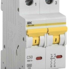 Выключатель автоматический модульный 2п C 50А 6кА ВА47-60M IEK MVA31-2-050-C
