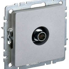 Розетка телевизионная оконечная ТВ СП Brite РТВ11-0-БрА алюм. IEK BR-A10-O-K47
