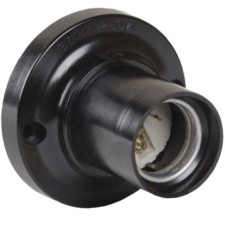 Патрон потолочный E27 Пкб27-04-К21 карболит. с этикеткой чёрный IEK EPK12-04-01-K01